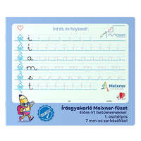 Foglalkoztató füzet ICO Süni A/4 36 lapos Meixner-féle írás gyakorló 1. osztályos előre írt betűkkel 7 mm sorközzel