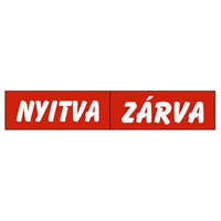 Piktogram Nyitva-zárva (kétold. tábla) piros