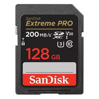 Memóriakártya SANDISK SDXC Extreme PRO U3 V30 128 GB