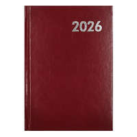 Határidőnapló ALISCA B/6 heti fehér lapos bordó 2026.