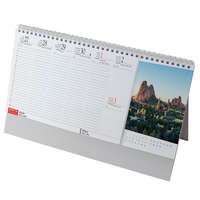 Asztali naptár képes REALSYSTEM álló fehér lapos Hegyek 2026.