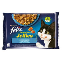 Állateledel alutasakos FELIX Sensations Jellies macskáknak 4-pack halas lazac-tőkehal válogatás aszpikban 4x85 g