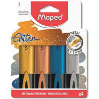  Szövegkiemelő készlet 1-5 mm MAPED "Glitter Fluo Peps" 4 különböző metálfényű szín