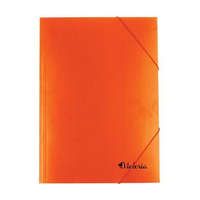 VICTORIA Gumis mappa, karton, A4, VICTORIA OFFICE, narancs