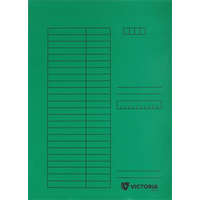 VICTORIA Pólyás dosszié, karton, A4, VICTORIA OFFICE, zöld
