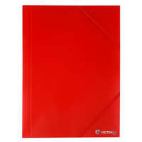 VICTORIA Gumis mappa, 15 mm, PP, A4, VICTORIA OFFICE, piros