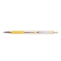ZEBRA Golyóstoll 0,7mm, pasztell sárga test, Zebra F-301, írásszín kék