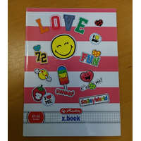 Herlitz Smiley Pink kockás füzet, A4/87-32- Herlitz