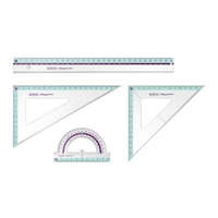 Herlitz Vonalzókészlet, my.pen kék, 4 részes - Herlitz