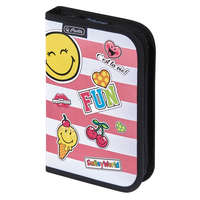 Herlitz Herlitz kihajtható tolltartó, Smiley Girly/Fun (19 részes töltött)