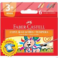 Faber-Castell Tempera tégelyes, 6 szín x 15 ml - Faber-Castell