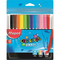 Maped MAPED "Color&#039;Peps Ocean" kimosható filctoll készlet, 12 szín