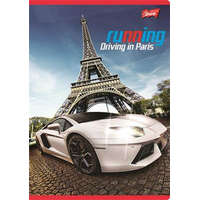 Egyéb Autós - Running Fehér autó 1. osztályos vonalas füzet, A5/14-32