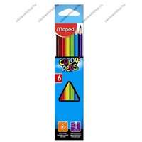 Maped MAPED "Color&#039;Peps" háromszögletű színesceruza készlet, 6 szín