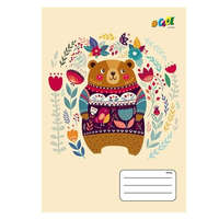 VICTORIA Állatos VICTORIA Bears Bézs kockás füzet (A5/27-32)