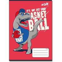 VICTORIA Állatos Dino Piros kockás füzet (A5/27-32)