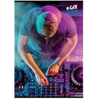 Zene DJ vonalas füzet, extra vastag, 96 lapos (A5/21-96)