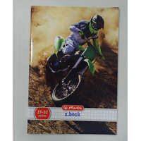 Herlitz Sport kockás füzet, Zöld motoros, A4