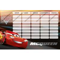 Egyéb Cars/Verdák Black kétoldalas órarend