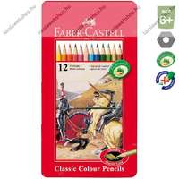Faber-Castell Faber-Castell Classic fémdoboz színesceruza lovag mintás, 12db