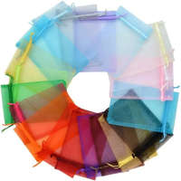 Egyéb Organza tasak, 7x9 cm, narancs (5 db)