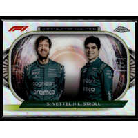 Topps 2022 Topps Chrome Formula 1 Constructors Coalition #CC-AM Sebastian Vettel/Lance Stroll