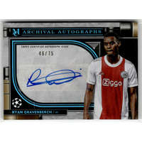 Topps 2021 Topps Museum Collection UEFA Champions League Archival Autographs Sapphire #AA-RG Ryan Gravenberch 46/75