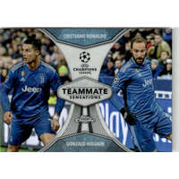 Topps 2019 Topps Chrome UEFA Champions League Teammate Sensations #TS-RH Gonzalo Higuaín/Cristiano Ronaldo