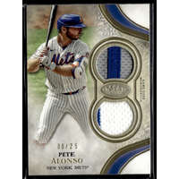 Topps 2021-22 Topps Tier One Relics Dual Patch #T1R2-PA Pete Alonso 08/25