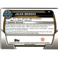 Topps 2022-23 Bowman Chrome University #99 Jalen Bridges