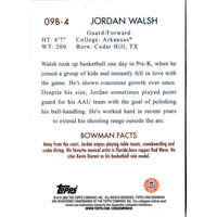 Topps 2022-23 Bowman Chrome University 2009 #09B-4 Jordan Walsh