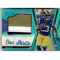 Panini 2020 Panini Absolute Freshman Fabric Materials Autos Teal PATCH 0 #225 Cam Akers 22/50