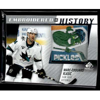 Upper Deck 2021 SP Game Used Embroidered in History #11 Marc-Edouard Vlasic