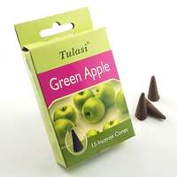 Tulasi Tulasi Green Apple (Zöldalma) Indiai Kúpfüstölő (15db)