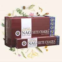 Vijayshree (Golden) Golden Nag 7 Chakra (Hét Csakra) Indiai Füstölő (15gr)