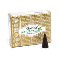 Goloka Goloka Őstermészet (Nature&#039;s Nest) Indiai Prémium Kúpfüstölő (10db)