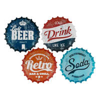 Out of the Blue Alátét - Sörös kupakok, 38 cm, 4 db