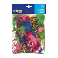 Playbox Playbox Színes gyöngytyúk tollak, 5-10 cm, 100 db