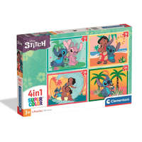 Clementoni Clementoni Puzzle 4 az 1-ben 12+16+20+24 db - Stitch