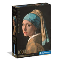 Clementoni Clementoni Puzzle 1000 db Museum High Quality Collection Compact - Vermeer, Leány gyöngy fülbevalóval