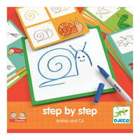 Djeco Djeco Step by step, Animals and Co - Rajzolni tanulok lépésről lépésre