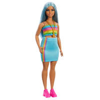 Mattel Barbie Fashionista barátnők stílusos divatbaba - 65. évfordulós baba szivárványos topban