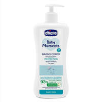 CHICCO Baby Moments Protection testápoló sampon adagolóval 93 % természetes összetevőkkel 500 ml