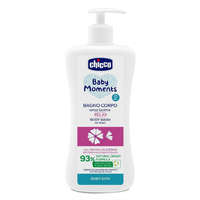 CHICCO Baby Moments Relax testápoló sampon adagolóval 93% természetes összetevőkkel 500 ml