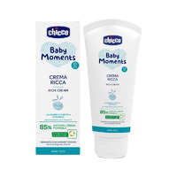 CHICCO Krém tápláló Baby Moments 85% természetes összetevőkkel 100 ml, 0m+