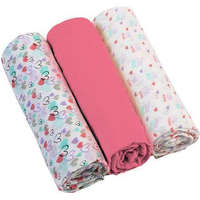 BABYONO Muszlin pelenka - Super soft 3 db - rózsaszín