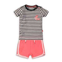 DIRKJE 2 részes C-SO Joyful LETS ROCK 62 fehér / fekete-rózsaszín szett