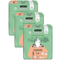 MUUMI Baby 3 Midi 5-8 kg (150 db), havi csomagolású öko pelenka
