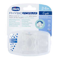 CHICCO Physio Luxe teljesen szilikon cumi 2-6m crystal 2 db