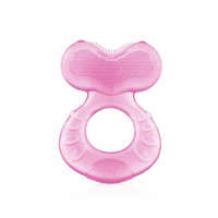 NUBY Rágóka szilikon sörtékkel rózsaszín 0 h+